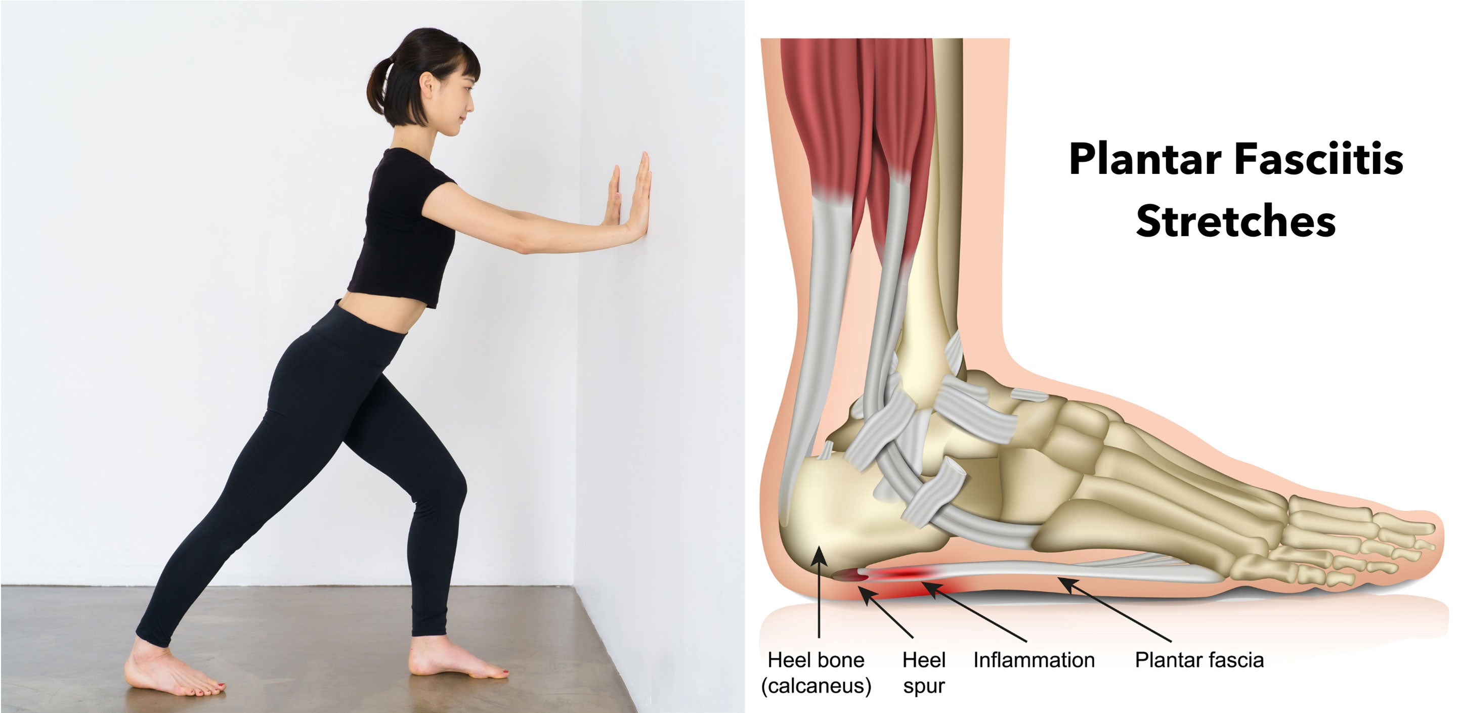 Plantar fascia – specific stretching exercise 2: Heel is hold on