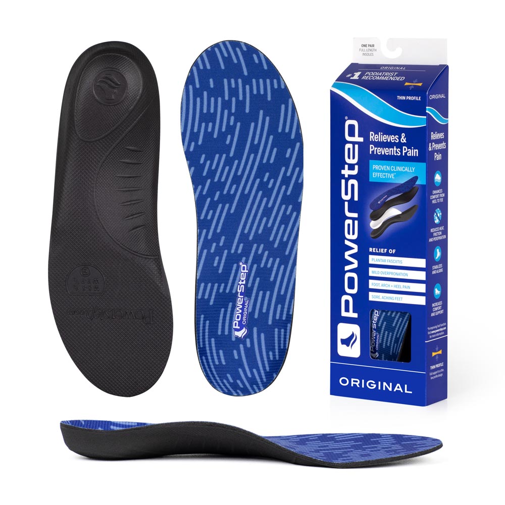 PowerStep Original Insoles Arch Pain Relief Orthotic for Tight Shoes