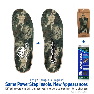 PowerStep Hiker Insoles | Arch Support Hiking Boot Orthotic, Rigid Shell