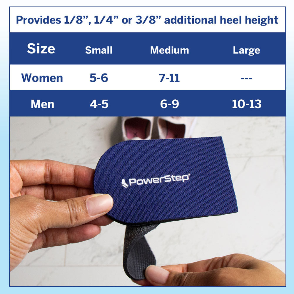 PowerStep Adjustable Heel Lift Heel Cushion for Heel Pain Heel Hei