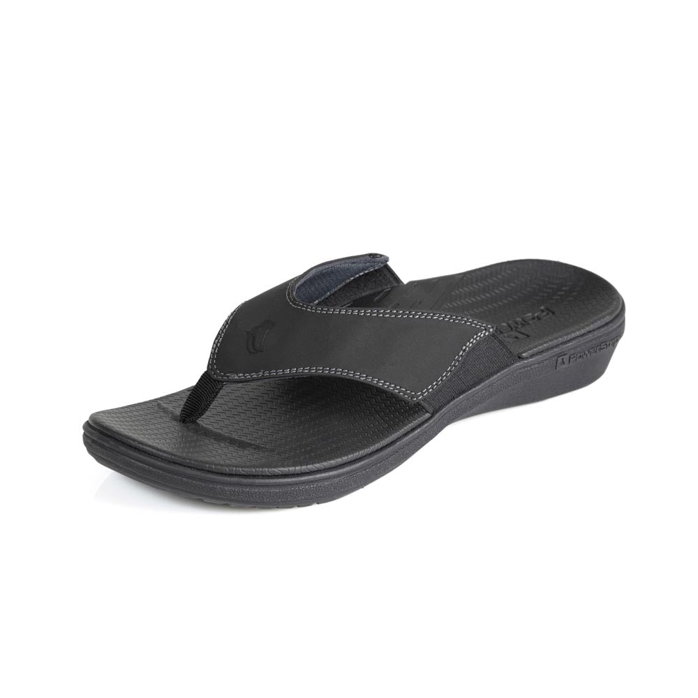 powerstep orthotic arch supporting sandals for women, black sandals #color_black