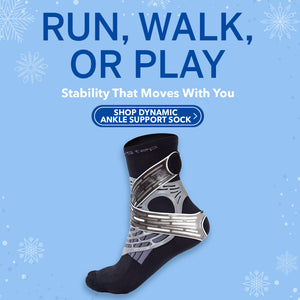 Run, walk, or play. Stability that moves with you. Shop Dynamic Ankle Support Sock.