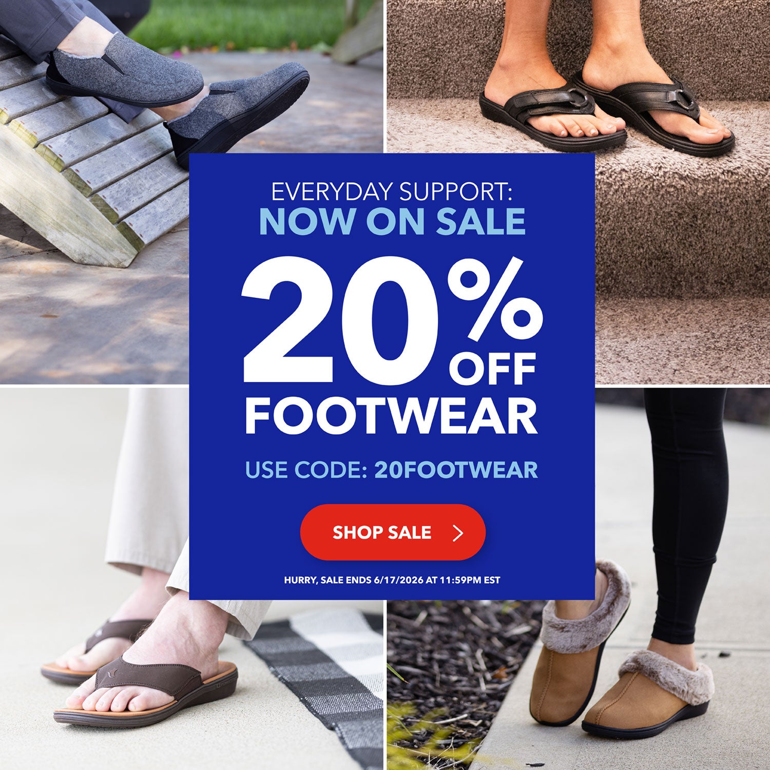 Everyday Support: Now On Sale! 20% off PowerStep Footwear. Use code 20FOOTWEAR. Shop Sale. Hurry, sale ends 6/17/2026 at 11:59PM EST.