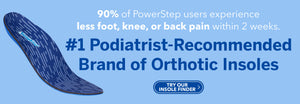 90% of PowerStep users experience less foot, knee, or back pain within 2 weeks. #1 Podiatrist Recommended Brand of Orthotic Insoles. Try our Insole Finder.