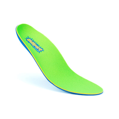 Floating insole image of Kidsport cushioning insoles for kids, pediatric insoles, kids shoe inserts, inserts for girls, inserts for boys