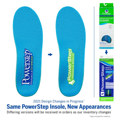 PowerStep Breeze Insoles | Arch Pain Relief Orthotic, Breathable Fabric