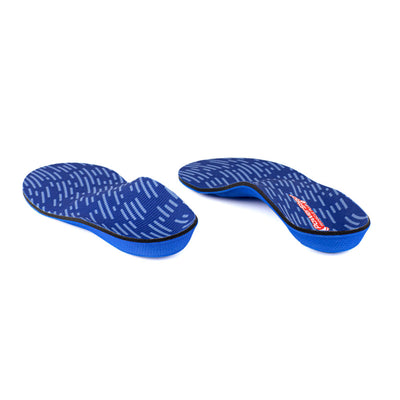 View of Pinnacle Plus Met Neutral orthotic arch support shoe inserts from heel to toe, relieves foot, arch, and heel pain, and sore, aching feet, shoe insoles for walking, men’s orthotic shoe inserts, women’s orthotic shoe inserts, orthotic shoe inserts for metatarsalgia, ball of foot shoe inserts, neutral arch support helps to correct pronation and prevent plantar fasciitis, shoe inserts for morton’s neuroma