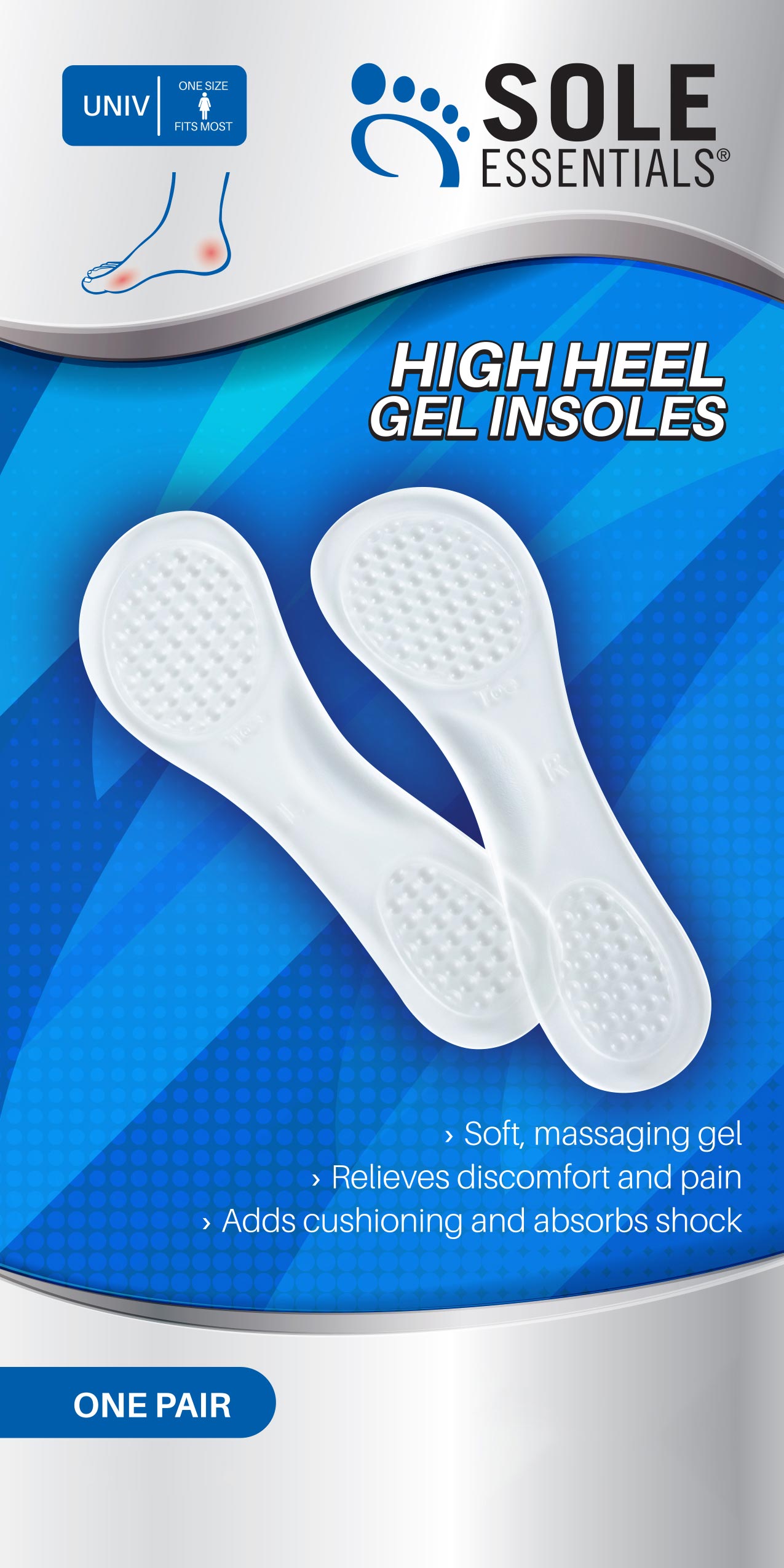 Sole Essentials High Heel Gel Insoles