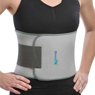 BraceFX Adjustable Waist Trimmer for protection and mild support for sore abdominal or back muscles, ideal for Day-to-Day Activities; Running; Recreation; Fitness