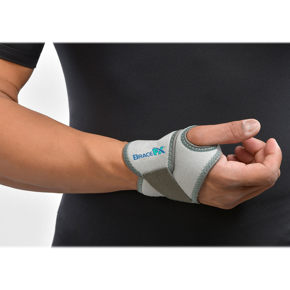BraceFX Adjustable Wrist Wrap for sore or weak wrists, wrist inflammation, wrist sprains and strains, tendonitis, and arthritis